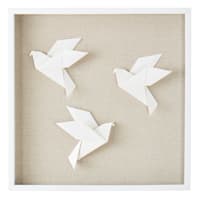 Found & Fable Glass Framed Cranes Print Wall Art, 18"