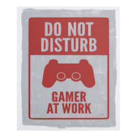 Do Not Disturb Gamer at Work Canvas Wall Art, 10x12