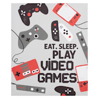 Eat, Sleep, Play Video Games Canvas Wall Art, 10x12
