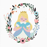 Tiny Dreamers Princess Canvas Wall Art, 12"