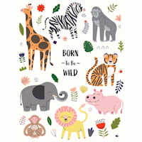 Tiny Dreamers Zoo Canvas Wall Art, 12x16
