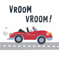Tiny Dreamers Car Canvas Wall Art, 12"