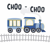 Tiny Dreamers Train Canvas Wall Art, 12"