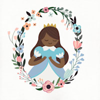 Tiny Dreamers Princess Canvas Wall Art, 12"
