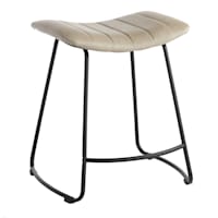 Crosby St. Jude Grey Backless Counter Stool, 24"