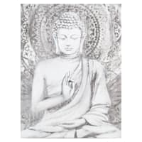 Found & Fable Neutral Buddha Canvas Wall Art, 12x16