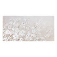 Providence Soft White Blossoms Canvas Wall Art, 48x24