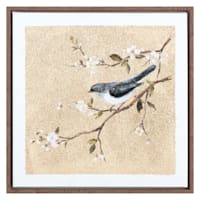 Providence Framed Gold Bird Canvas Wall Art, 12"