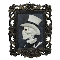Skeleton Man Portrait Halloween Wall Decor, 8x10