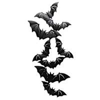 Midnight Shadows Unwelcome Shaped Bat Coir Mat, 22x47