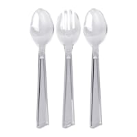 Set of 3 Clear Serving Spoon Set, 4x12.5