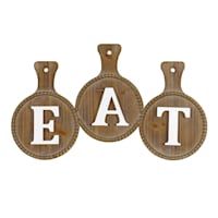 Eat Faux Wooden Wall Decor, 22x13