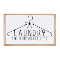 Framed Laundry Humor Wall Decor, 16x9