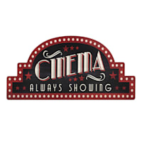 Cinema Flatbed Printed Cutout Wall Decor, 24x12
