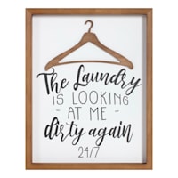 Framed the Laundry Is Looking At Me Dirty Again Wall Art, 11x14