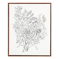 Honeybloom Framed Floral Canvas Wall Art, 16x20