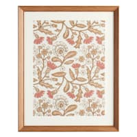 Honeybloom Glass Framed Folk Pattern Print Wall Art, 24x30