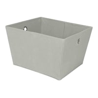 Grey Collapsible Tapered Storage Tote, Large
