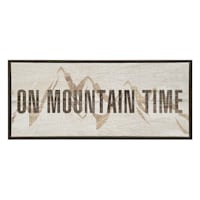 Ty Pennington Framed Mountain Time Canvas Wall Sign, 20x10