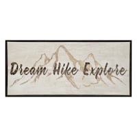 Ty Pennington Framed Dream, Hike, Explore Canvas Wall Sign, 20x10