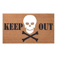 Keep Out Skull & Crossbones Coir Mat, 18x30