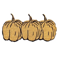 Pumpkin Trio Shaped Coir Doormat, 22x47