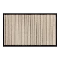 Natural & Black High-Low Puff-Back Washable Kitchen Mat, 21x34