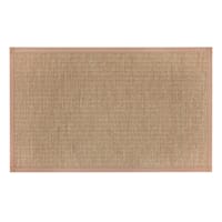 Solid Natural Textured Puff-Back Washable Kitchen Mat, 21x34