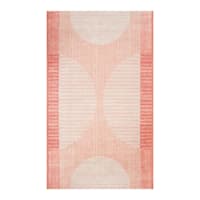 Wash Prntd Circles Pink 27x45