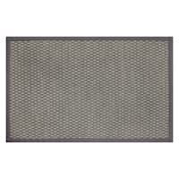 Tonal Light Grey Puff-Back Washable Kitchen Runner, 2x5