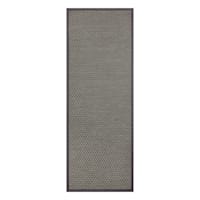 Tonal Light Grey Puff-Back Washable Kitchen Mat, 21x34