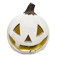 White Pre-Lit Halloween Jack-o'-Lantern, 5"