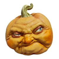 Grim Gardens Orange Emoji Pumpkin, 3.3"