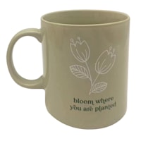 Green Bloom Where You Are Planted Mug