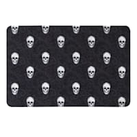 Black Lace Skeleton Echo Doormat, 17x27