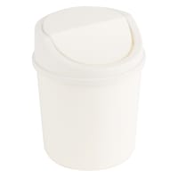 Bright White Lidded Wastebasket, 1.5l