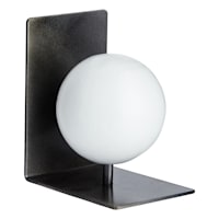 1-Piece Metal Sphere Bookend, 6"