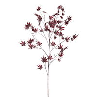 Willow Crossley Dark Red Maple Leaf Spray Stem, 45"