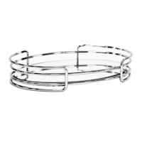 Marcelo Mirrored Round Vanity Tray, Chrome
