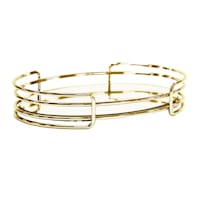 Marcelo Mirrored Round Vanity Tray, Glazed Gold
