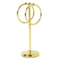 Spheres Gold Glazed 2-Ring Fingertip Towel Stand, 11.5"
