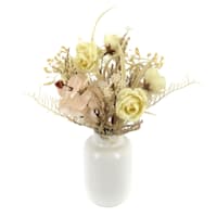 Rose & Heather Arrangement in Pot, 15"