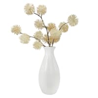 Cream Pom-Pom in Ceramic Pot, 12"