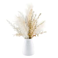 Pampas & Wheat Arrangement in Ceramic Pot, 18"