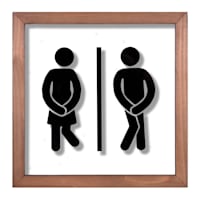Women & Men Bathroom Wall Decor, 10"
