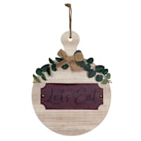 Lets Eat Faux Wood Wall Decor, 14x19