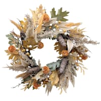 Honeybloom Tan Oak Leaf Wreath, 24"