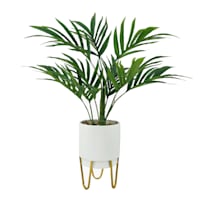 Potted Palm with Plant Stand, 26.5"