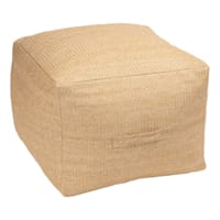 Brown Hermosa Outdoor Pouf, 20"