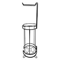 Gia Plus Black Toilet Paper Holder